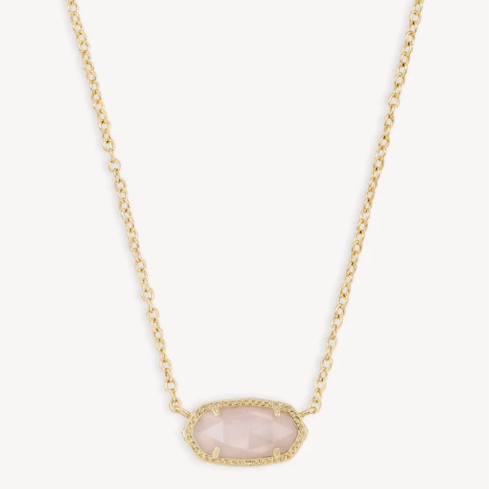 Kendra Scott rose quartz necklace